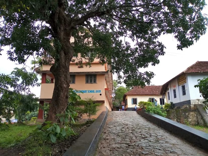 Students learning at NSS HSS Adoor